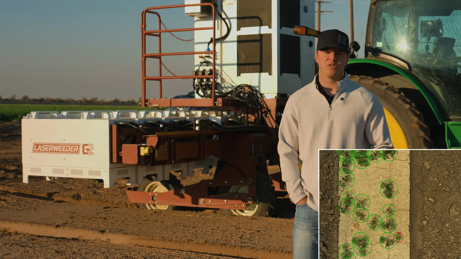 Ein LaserWeeder in Aktion